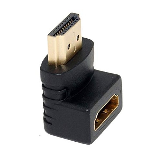 FEDUS hdmi Connector, hdmi M-F Adapter, hdmi Jointer, HDMI Connector, hdmi Adapter, Extension Coupler 90° L Shape 1 pcs