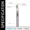 FEDUS 23AWG Pure Copper 3+1 Coaxial CCTV Camera Cable 90M | AV Signal BNC & Power Cord with Positive Negative Mic Earth
