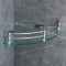 Wall Mount Glass Corner Shelf/Bathroom, Kitchen Shelf for Home Decor -Transparent (9 x 9) (1 pcs)