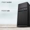Foxin AMAR Desktop Computer Case Cabinet | Front Panel 2 x USB 1.0 Port | 8 CM x 12 CM Fan | ATX Motherboard compatible