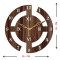 Freny Exim 12 Wooden Wall Clock (Wenge, Small Size, 30 Cm x 30 Cm)-027