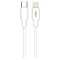 FRONTECH USB Type C to Lightning 8 Pin 27W (2.4A) PVC Fast Charging Cable | Type C to Lightning Cable | Data Sync | 1M USB Cables