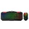 FRONTECH Wired Gaming Keyboard & Mouse Combo | RGB Backlight | Membrane Keys | Retractable Stands | USB 1Y Warranty (KB-0035)