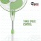 Gatik Neo 400mm Pedestal Fan (White Green) 4 Speed control 3 blades pedestal fan for home use