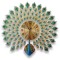 European Peacock Crystal Luxury Wall Clock for Home, Office | Creative Personality Art Decoration Metal Wall Clock