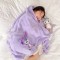 Super Soft Rabbit Bath Towel with Hand/face Towel for Women/Girls & Kids | Baby Shower | 2 pcs (144x75cm) + (74x34cm) | Purple