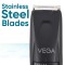 Vega Trimmer for Men with 90 Mins Runtime, Stainless Steel Blades & 40 Length Settings, Black, (Power Lite, VHTH-38)