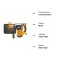Ingco Innovative Industrial 1500W Rotary Hammer Cum Breaker Cum Demolition Hammer | 3 drills, 2 chisels Corded-electric, 220-240V - Yellow Rotary Hammers
