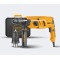 Ingco Innovative Industrial 800 W Corded-Electric Rotary Hammer Cum Breaker Cum Demolition Hammer with 3 Drill and 2 Chisels - 26 inches chuck - Yellow Hammers