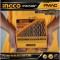 Ingco 19 Pieces Cobalt HSS Twist Drill Bits Set | 1 MM to 10 MM | Silver Finish (AKDB1195) Drill Bits and Sets