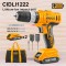 INGCO CIDLI1222 12V Cordless Impact Drill | 20000BPR | 25NM Max Torque, Electric Impact Drill | 2pcs battery & 1hr fast charger