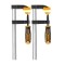 INGCO 2 PCS F Clamps (50x200mm), F Clamp | Grip, Surface Protection Metal F Clamps for Woodworking Glass, Welding Works Clamp Sets