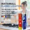 InstaMall Plastic Adjustable Flame Lighter for Kitchen Stove,Candles, Refillable with Refill Bottle 100 ml (Blue) Gas Lighters