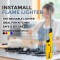 InstaMall Plastic Adjustable Flame Lighter for Kitchen Stove,Candles, Refillable, Pack of 2 (Yellow) Gas Lighters