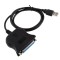 USB to DB25 IEEE-1284 Parallel Printer Adapter M-F Cable for computer, Laptop
