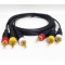 3rca Cable 3RCA Male to 3 RCA Male Composite Audio Video AV Cable line DVD AV Cable (3M)
