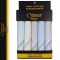 Caruso Italy Mens Premium 100% Pure Cotton Handkerchief Light Base with Colored Border (5 pcs)