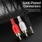 KEBILSHOP 3.5 mm Jack Stereo Audio Aux Male to 2 RCA Male Cable for Smartphone (10 Meter)