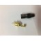 KEBILSHOP Rca Male Connectors Metal Solderless Screw Design Audio Video In-Line Jack (6 pcs)