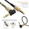 spring type male 3.5mm aux cable | spiral aux cable for car 90° cord for speaker Stereo