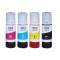 Epson 001/003/ 005/008 Refill Ink for Epson L5190, L3150, L3110, L1110, L4150, L6170, L4160, L6190, L6160 Printers (Black, Cyan, Magenta, Yellow 4 pcs)