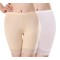 PLUMBURY Women, Girl Cotton Lycra Stretchable Lace Cycling Shorts | Under Skirt Safety Shorts Black/Beige (Size L-XL)