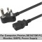 Mak World Computer Power Cable Cord for Desktops PC & Printers/Monitor SMPS Power Cable IEC Mains Power Cable 3M