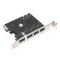 PCI Express Card 4 Port USB 3.0 with 5V 4-Pin Power Connector up to 5 Gbps Speed