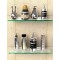 Glass Shower Shelf Transparent Glass Shelf for Bathroom/Kitchen/Living Room - Bathroom Accessories (Rectangular, 2 pcs)