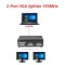 Microware 2 Port VGA Splitter Sharing Switch Box 150MHz 1 Input 2 Output VGA Switcher Video Distributor (1 pcs)