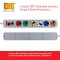 MX 180° Rotatable 4 Way Output Socket Surge Protector with Master Switch, LED Indicator Extension Board, 1.5M - MX-3468