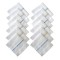 100% Combed Cotton Premium Collection Handkerchiefs Hanky For Men, White Striped XXL King Size, 12