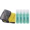 Glass Cleaning Solution Kit with 1 Microfibre Cloth 800GSM Cleaning Spray GEL (Pack 4) for Car, Macbook, Eye Glasses