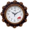 Ajanta Plastic Vintage Wall Clock, analog (Brown, 32 x 4 x 32 cm)