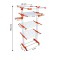 Steel 3 Pole 8 Layer Clothes Stand | 6 Wheels included 2 Breaking Wheels | for Balcony Drying Clothes Hanging