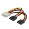 PARUHT 4 Pin Molex to Dual SATA Power Y Cable for Internal Hard Disk Drive, HDD, SSD & DVD Writer (2 pcs)