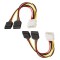 PARUHT 4 Pin Molex to Dual SATA Power Y Cable for Internal Hard Disk Drive, HDD, SSD & DVD Writer (2 pcs)