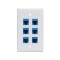 Cat 6 Ethernet Wall Plate 6 Port, Ethernet Wall Plate Female-Female Removable for Cat7/6/6e/5/5e Ethernet Devices