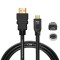 Micro HDMI Cable 4K 60Hz, 1.5 Meter Adapter Ethernet ARC for Raspberry Pi 4, GoPro Hero 7, Sony Camera