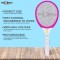 Pick Ur Needs - Rechargeable Anti Mosquito Racquet, Electric Insect Killer Bat | Fly Swatter with USB Charging | LED Light, (Pink) Mosquito Nets and Bats