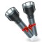 Pick Ur Needs 2 in 1 Long Range Emergency Rechargeable Aluminium Body LED Search Torch Light (Pack of 2) Emergency Lights