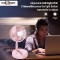 Pick Ur Needs Rechargeable Foldable Small Stand ing Electric Mini Fan With 3 Mode & LED Light For Home, Bedroom, Office (Pink) table fans