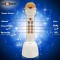 Pick Ur Needs Karaoke Mic with Led Light Wireless Bluetooth Microphone Connection Player Speaker 2-in1 with Recording + USB+FM (White) Wireless Microphones