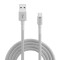 Portronics Konnect B Type C Cable with 3.0A Output, Nylon Braided, Fast Data Sync, Tangle Resistant, 1M Length(White)
