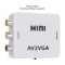 AV to VGA Converter 480P Mini Composite AV to VGA Audio Video Adapter for TV Set Top Box