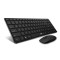 Rapoo 9300m Multi-Device Bluetooth + 2.4Ghz Wireless Keyboard & Mouse Combo Ultra Slim Design, Spill-Resistant, Anodized Aluminum Body Compatible with Windows/PC/Chromebook, 3 Years Warranty - Black