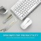 Rapoo 8000M Multi-Mode Keyboard & Mouse Bluetooth 3.0/4.0 Wireless 2.4 GHz 1300 DPI Combo-White