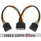 RIATECH 15 Pin Sata Power Y-Splitter Cable (6), Multi-Colour