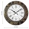 Floral Painting Wooden Antique Analog Wall Clock for Home, Office, School, Gym, Shop & Gifting - 40x40cm [KTWC281]