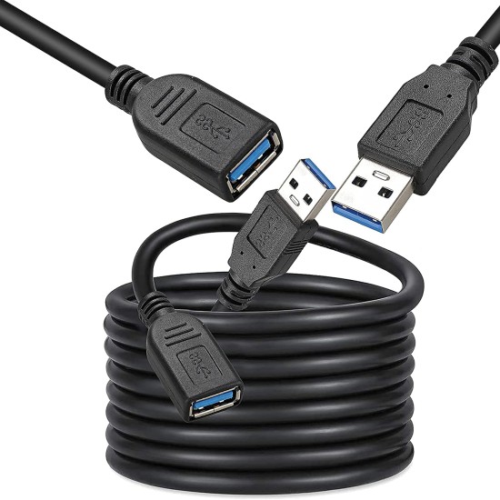rts 5 Meter SuperSpeed USB 3.0 Male A to Female A Extension Cable | Speed 5GBps for Scanner, Camera, Hard Drive